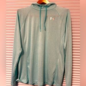 Under Armour aqua  lightweight hooded long sleeve shirt XL